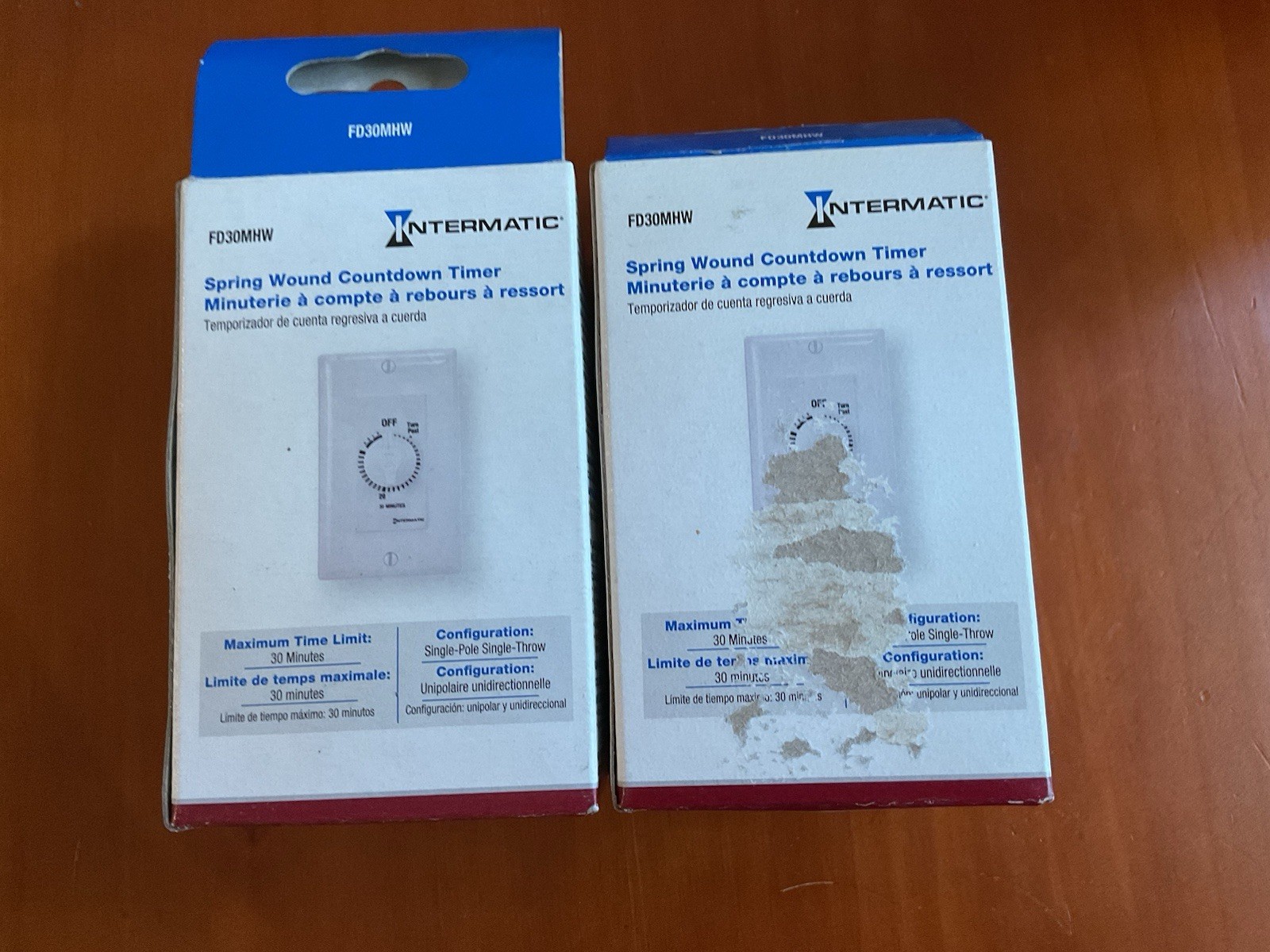 Lot Of 2 Intermatic FD30MHW Spring Wound 1-Gang Countdown Timer 30 Minute