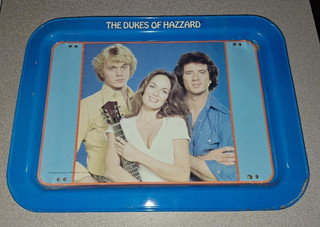 Vintage THE DUKES OF HAZZARD tv tray with Bo Luke Daisy