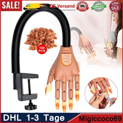 Übungshand Für Nageldesign Silikon Hand Für Gelnägel 100 Stk Künstlich Nail Tips