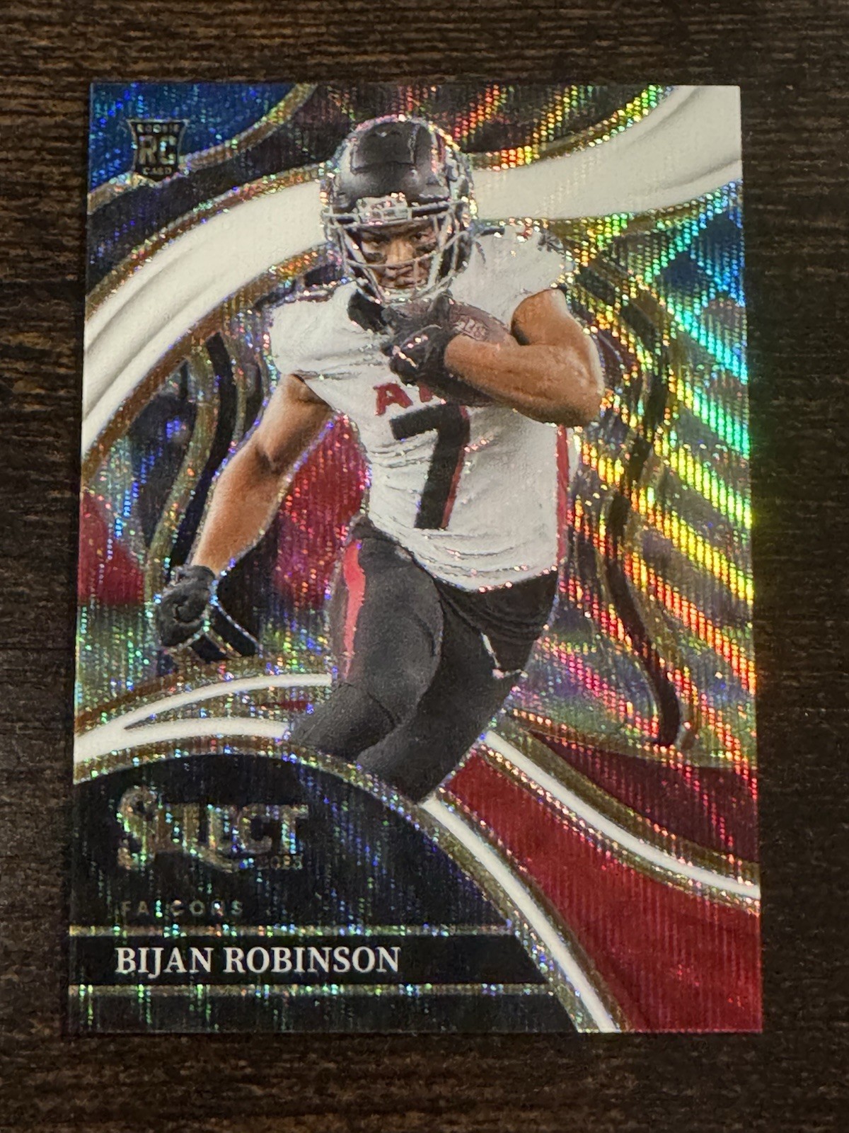 2023 Panini Select - Bijan Robinson Club Level Tri-Color /149 RC #296