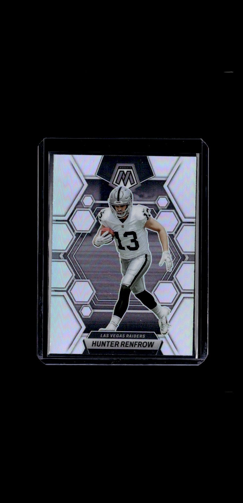 2023 Panini Mosaic #121 Hunter Renfrow Silver No Huddle Mosaic