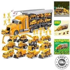 Ultimate 25 in 1 Construction Toy Set with Mini Trucks  Figures for Toddlers