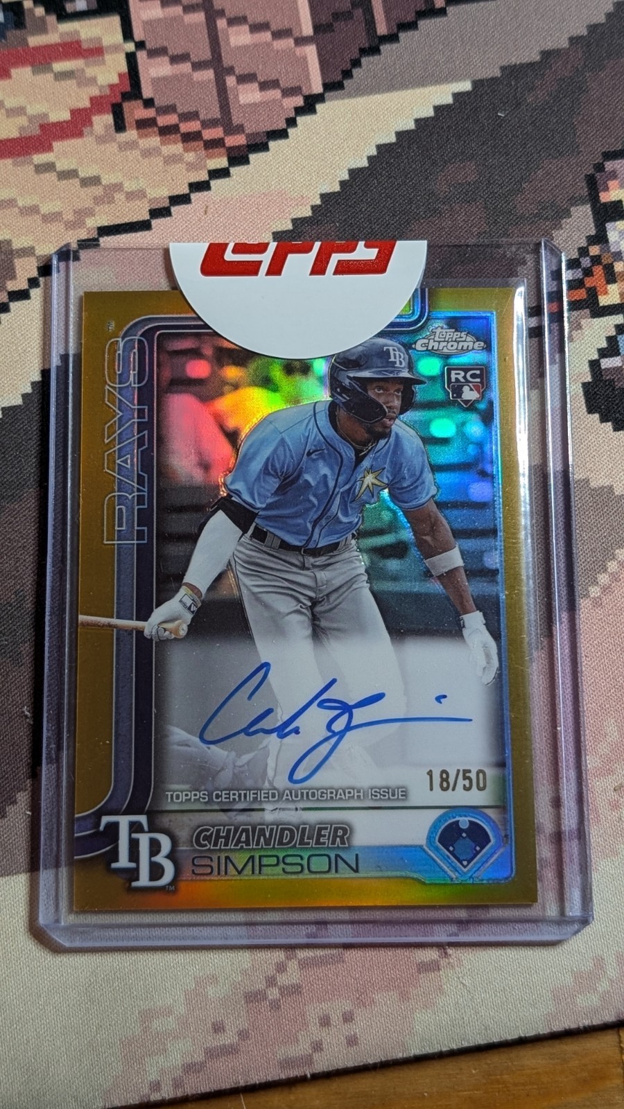 2025 Topps Chrome Rookie Gold Refractor #RA-CSI Chandler Simpson RC Auto /50