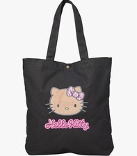 sanrio Hello Kitty Canvas Tote Bag Black Official Japan