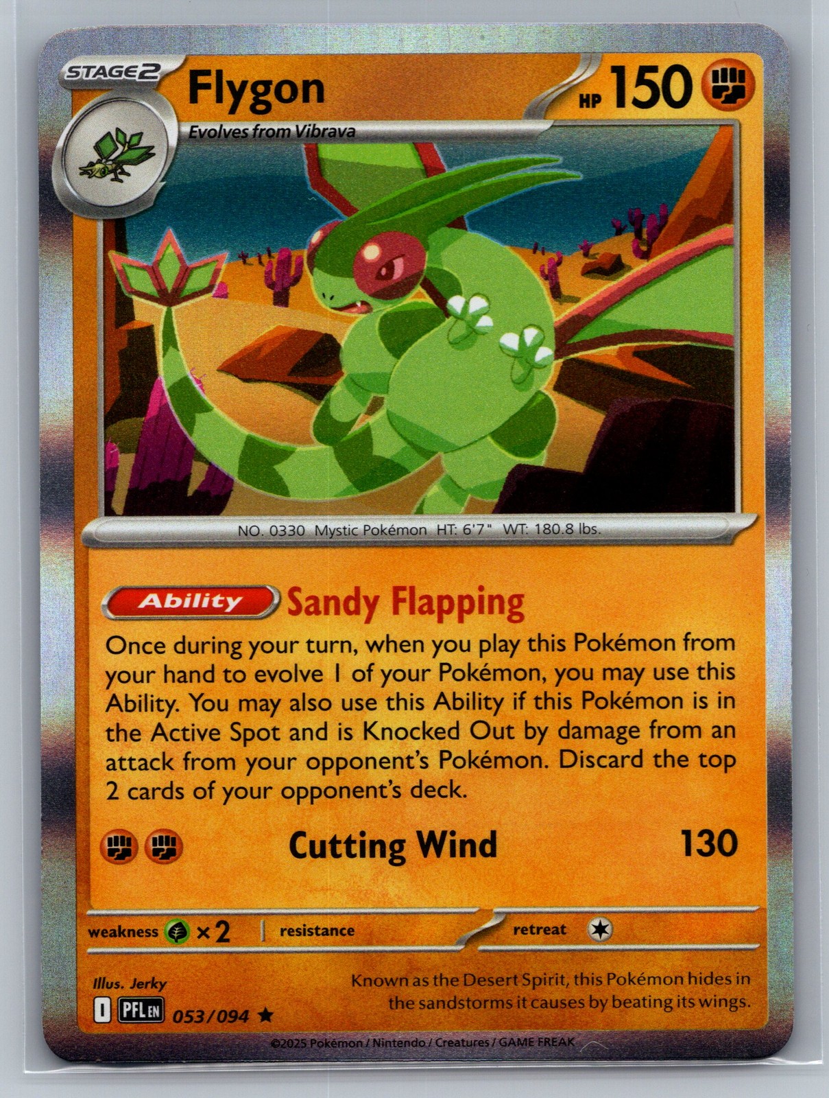 Flygon ME02: Phantasmal Flames #053/094 Rare,Holo Pokemon Card