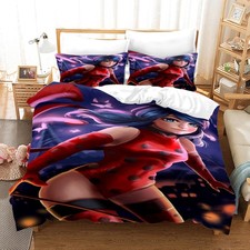 Roter Marienkäfer Superheldin Bettwäsche Set 59.Individuell Bettbezug+Kissenbez.