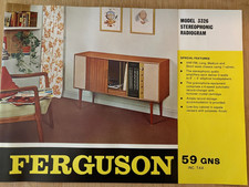 FERGUSON MODEL 3326 STEREOPHONIC RADIOGRAM DATA SHEET VINTAGE