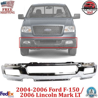 Front Bumper Face Bar Chrome Steel For 2004-06 Ford F-150 / 2006 Lincoln Mark LT