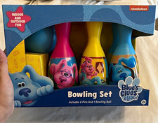 Nickelodeon Blue's Clues bowling set 6 Pins 1 Ball Kids Stuff Indoor Outdoor
