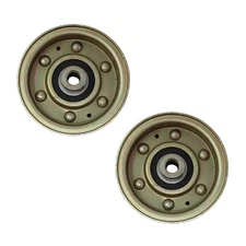 Qty 2: Flat Idler Pulley Fits Lesco Replaces 050062