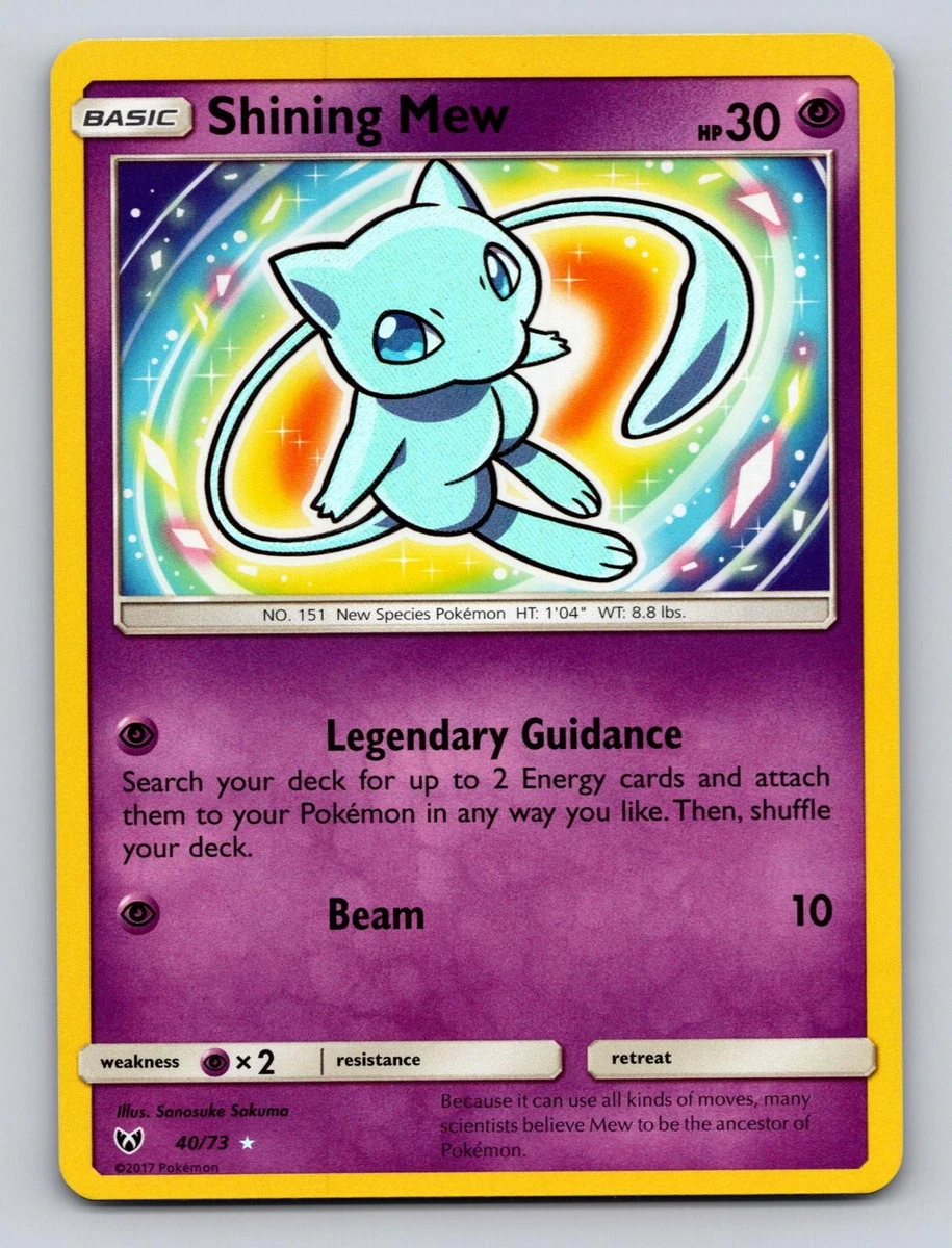 Mew Pokémon TCG Shining Legends Individual Collectible Card Game