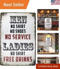 Funny Beer Alcohol Free Drinks Tin Sign - Stylish Wall Art for Diner  Man Cave