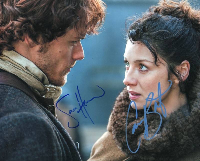 Sam Heughan & Caitriona Balfe Outlander Hot 8x10 Photo Signed with COA  