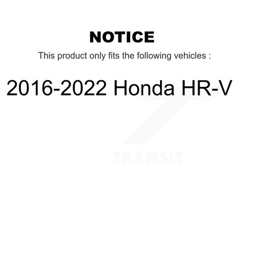 Coated Disc Brake Rotors And Semi-Metallic Pad Rear Kit For 2016-2022 Honda HR-V - Picture 2 of 11