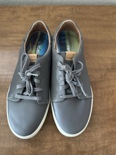 OluKai Women's Wailea Leather Lace-Up Golf Shoes Grey Size 8.5