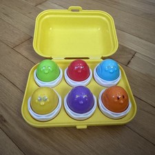 Tomy Hide N Squeak Eggs Matching Sorting Shape Color Preschool Toy