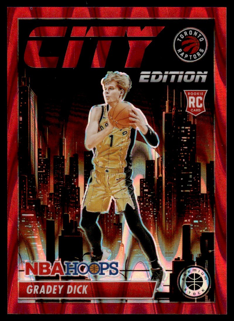 2023-24 Hoops Premium Stock City Edition Red Seismic Gradey Dick Rookie 063/199