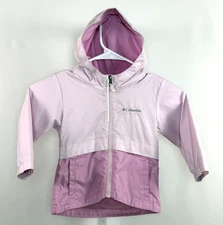 Columbia Toddler Girl Hooded Pink Full Zip Light Weight Jacket 2T