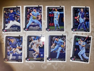 2025 Topps Update TORONTO BLUE JAYS Base Team Set (8 Cards)