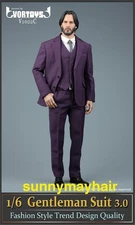 VORTOYS V1022C 1/6 Purple Gentleman Suit 3.0 Set Fit 12'' Male Action Figure Toy