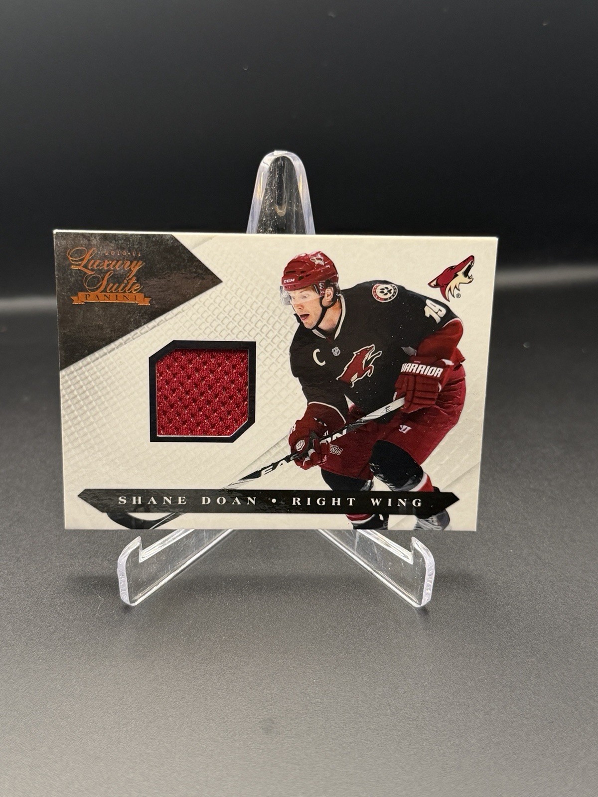 2010-11 Panini Luxury Suite Shane Doan Game Worn Jersey /599 #54 Coyotes