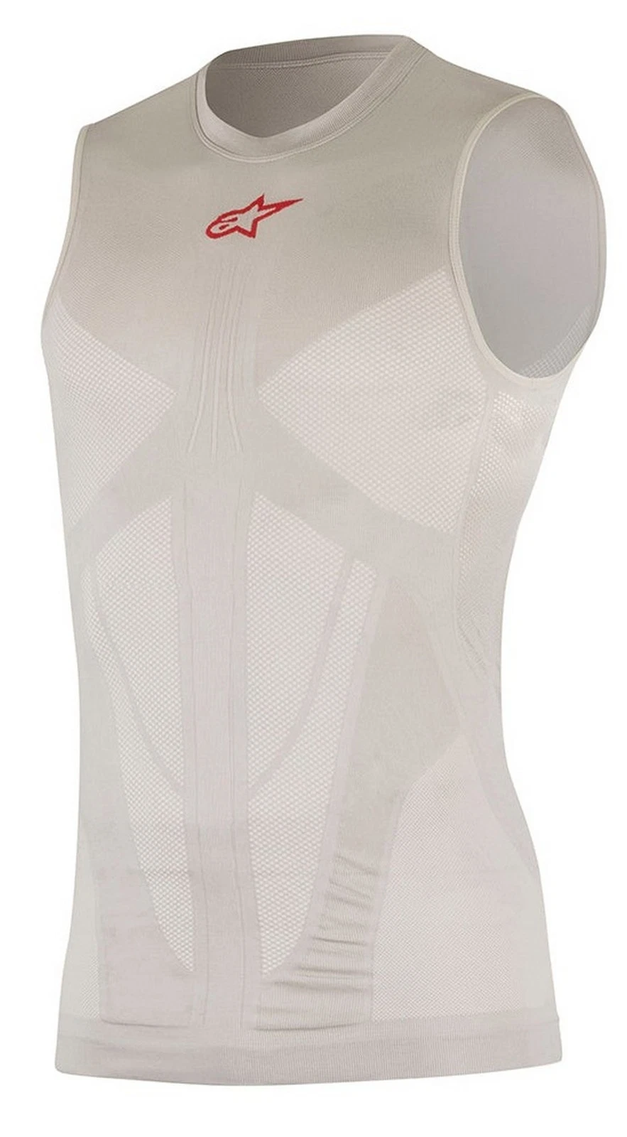 Alpinestars Tech Summer Mens MTB Base Layer Tank Top Silver/Red