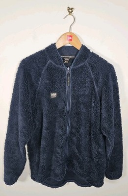 Helly Hansen Deep Pile Fleecejacke Herren Small Workwear Navy Blau Sherpa Zip