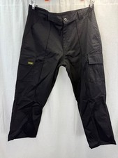 Site King cargo combat work trousers XS 40in W 26 L black pockets washable BNWT