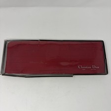 Christian Dior Silk Red Cummerbund Vintage Formal Adjustable Tux Accessory OS