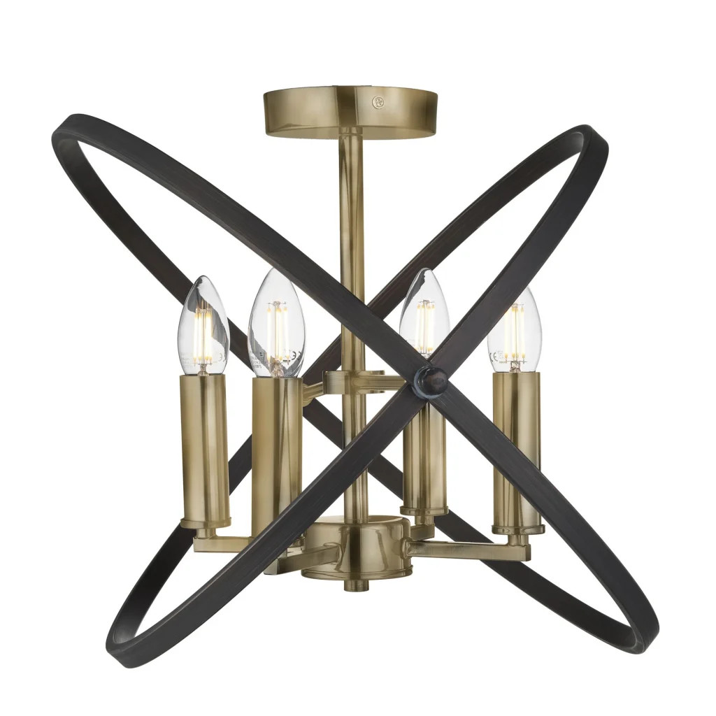 Ceiling Light Bronze Hoopla 4 Searchlight 8344-4BZ