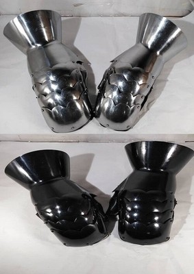 2 Pcs Armor Steel Gothic Gauntlet Antique Medieval Gauntlets 16 gauge