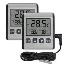 2 Pack Refrigerator Thermometer Freezer Thermometer,Temperature Monitor frdg...