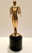 Gold Telly Award Trophy Statue Television and Video Memorabilia
