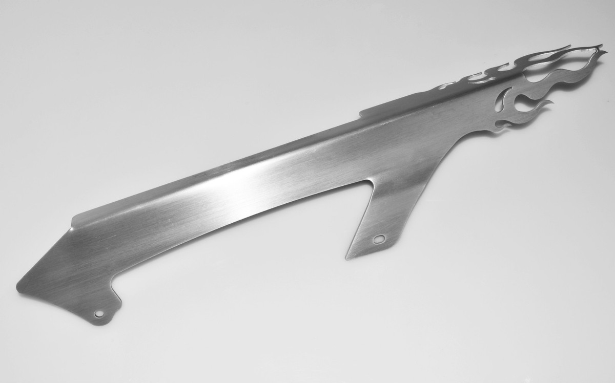 ZX1400 ZX 14 ZX-14 ZX14 ZX14R NINJA BRUSHED FLAME CHAIN GUARD