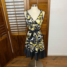 Nine West Hawaiian Floral Fit Flare Midi Dress