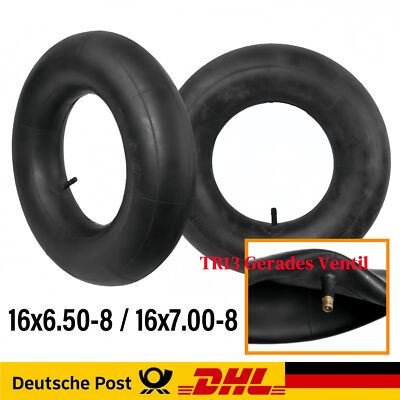 2x Schlauch 16x6.50-8 / 16x7.00-8 Gerades Ventil für Aufsitzmäher Rasentraktor