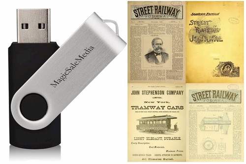 The Street Railway Journal - Züge Motoren Lokomotive (1884-1908) 28 Vol auf USB