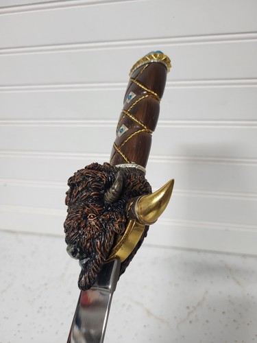 Vintage Original Art Cheyenne Buffalo Knife By Ben Nighthorse Franklin - Picture 10 of 18