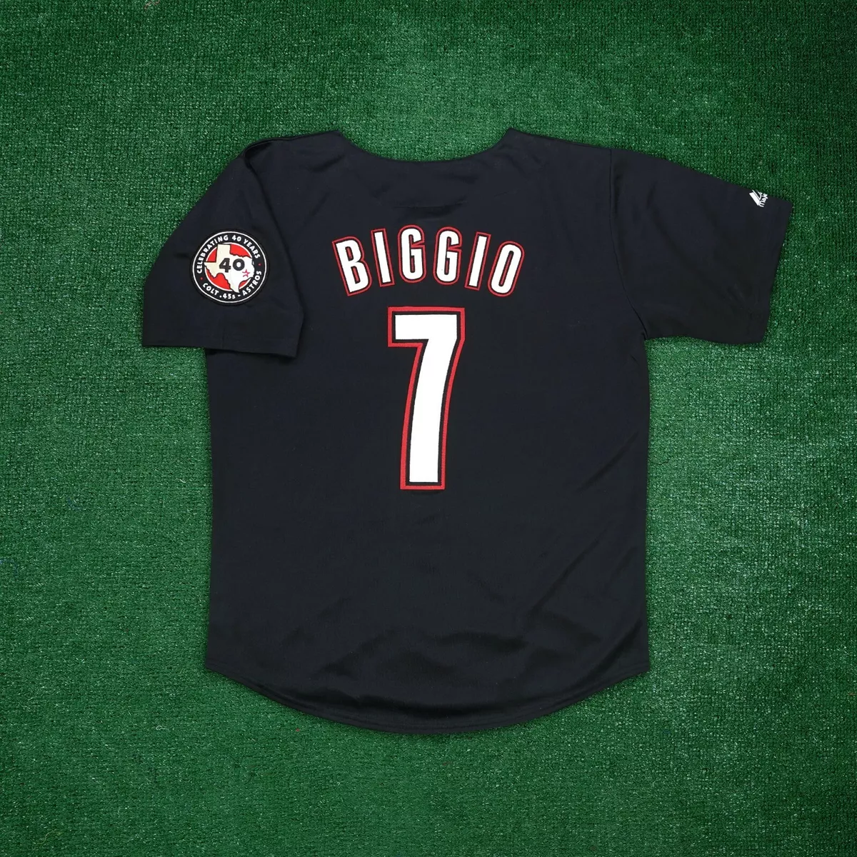 Craig Biggio 2001 Houston Astros Men's Alternate Black Jersey w/ 40th Patch