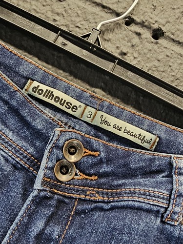 Dollhouse Accented Blue Jeans Women Size 3 Vintage - Picture 5 of 5