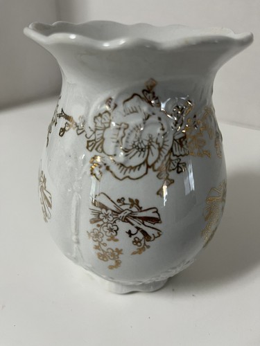 Antique Vanity Set Washbasin Pitcher Soap Dish Toothbrush Holder Homer Laughlin - Picture 7 of 9