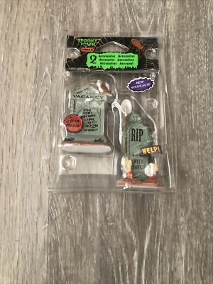 Lemax Spooky Town Tombstone- Headstone  Halloween Village Accessory 2021