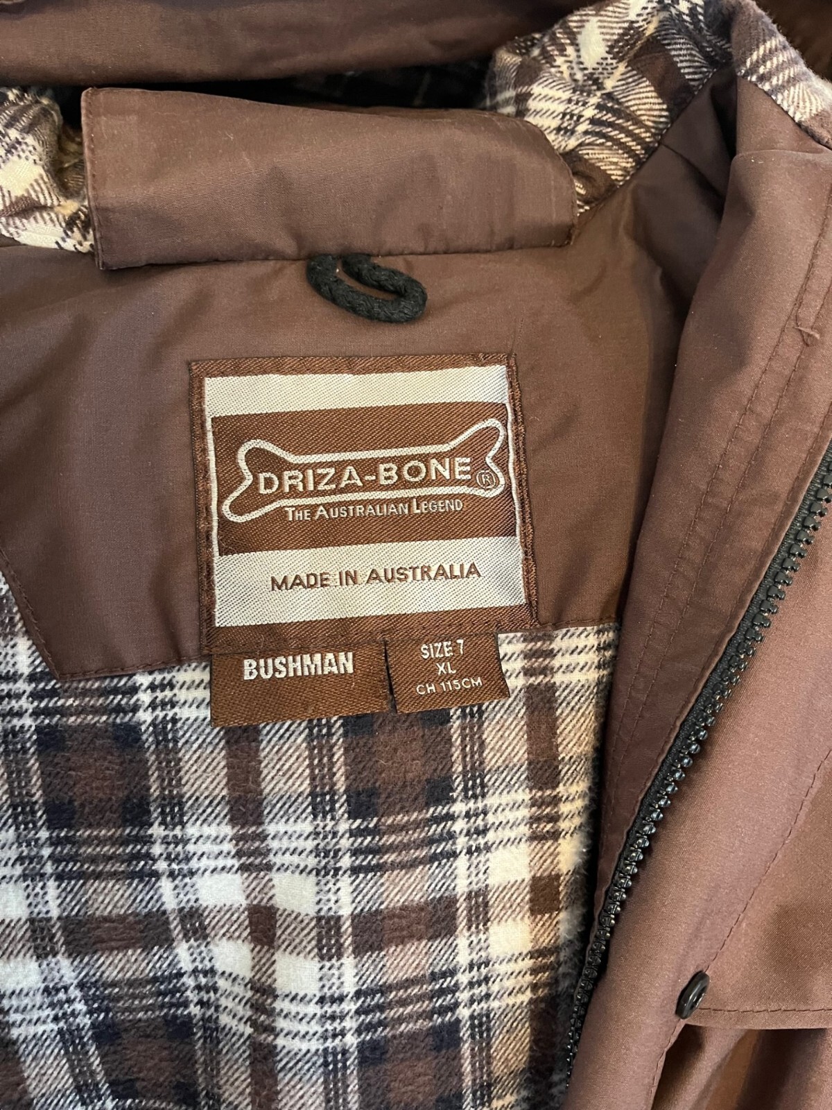 Driza Bone Bushman Men’s Brown Riding Hooded Jacket Size 7 XL eBay