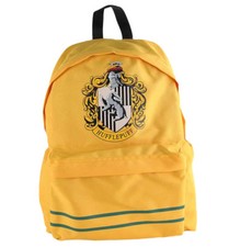 OFFICIAL HARRY POTTER HUFFLEPUFF CREST CANVAS SCHOOL BACKPACK RUCKSACK BAG