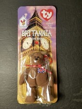 Britannia The Bear 1996 McDonalds Ty Beanie Baby with Rare Errors 1993 OakBrook