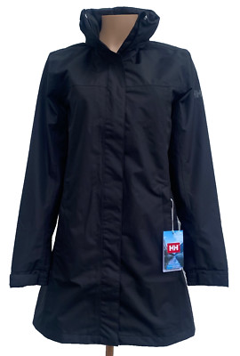 Women's Helly Hansen Aden Long Coat BLACK $160, Size: S