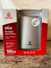 NUOVO disco rigido portatile robusto Iomega 33984 USB 2.0 160 GB eGo grigio