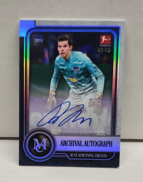 RUNE ALMENNING JARSTEIN 2019-20 Topps Museum Archival ~ Berlin ~ AUTO #'d /49
