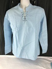 Men's Sky Blue Long Sleeve Yoga Beach Shirt Small Breathable 