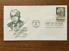 ROBERT FROST AMERICAN POET  FIRST DAY OF ISSUE - SCOTT # 1526-ARTMASTER